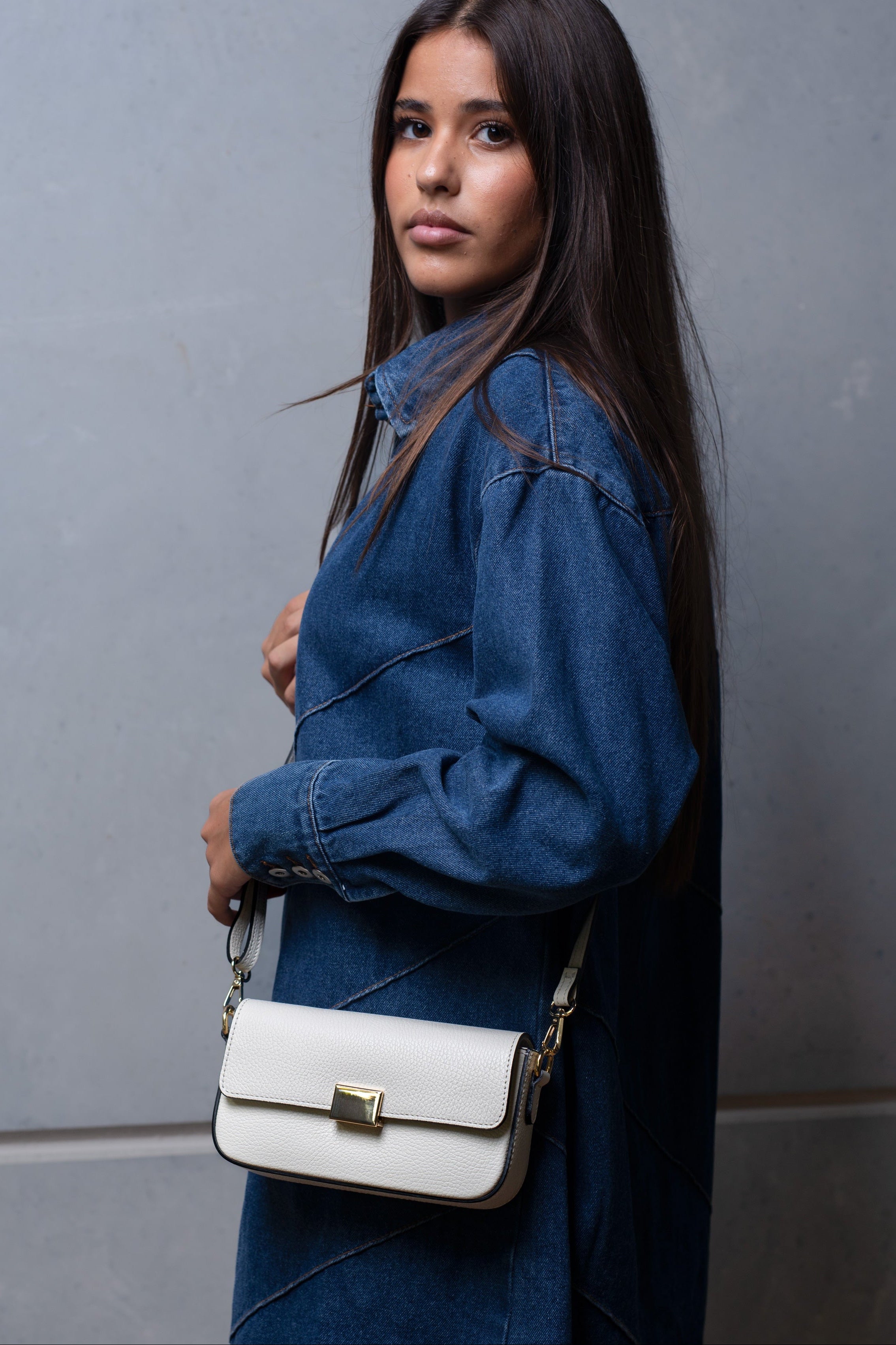 Bianca Chalk Shoulder Bag