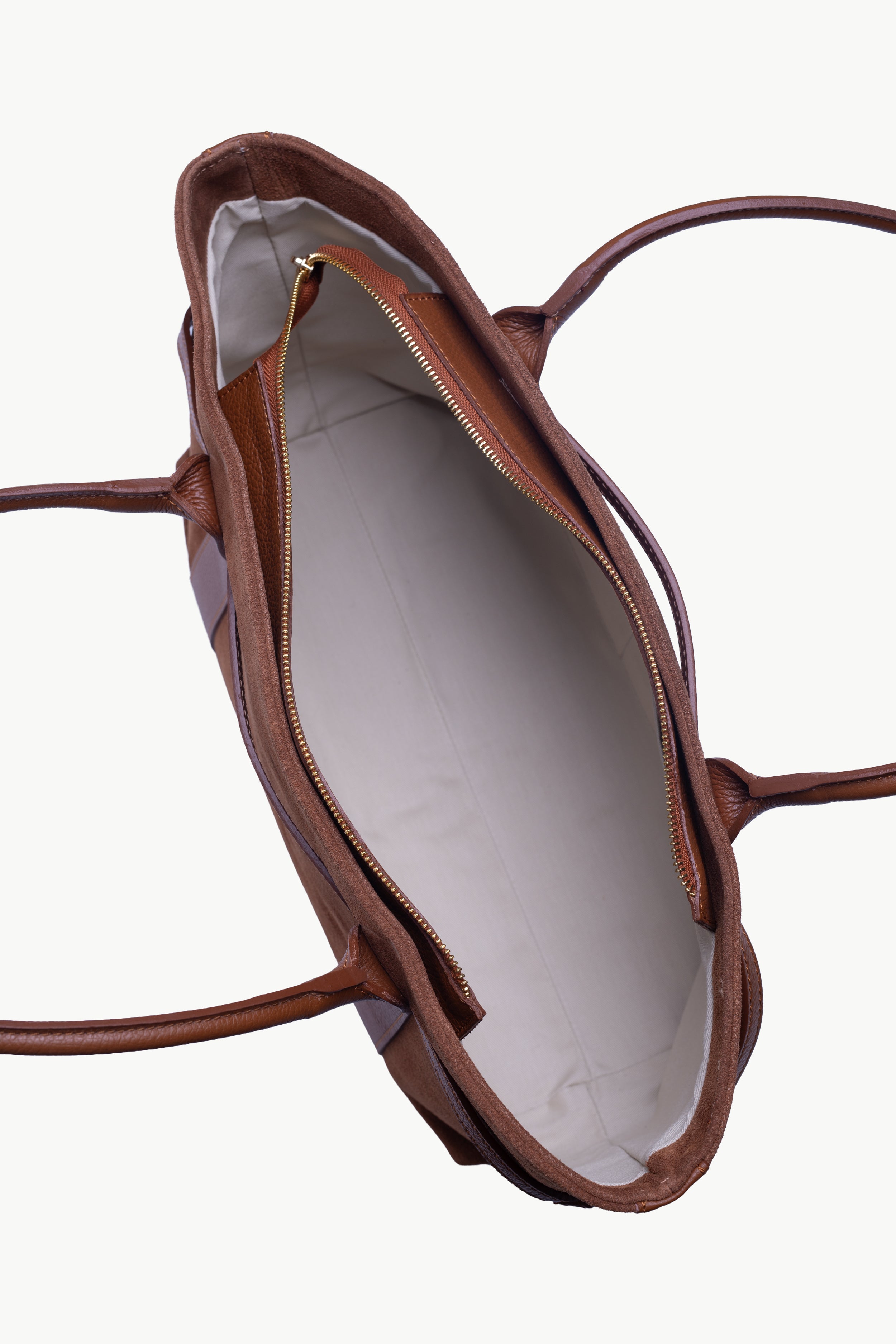 Camilla Cognac Suede Tote