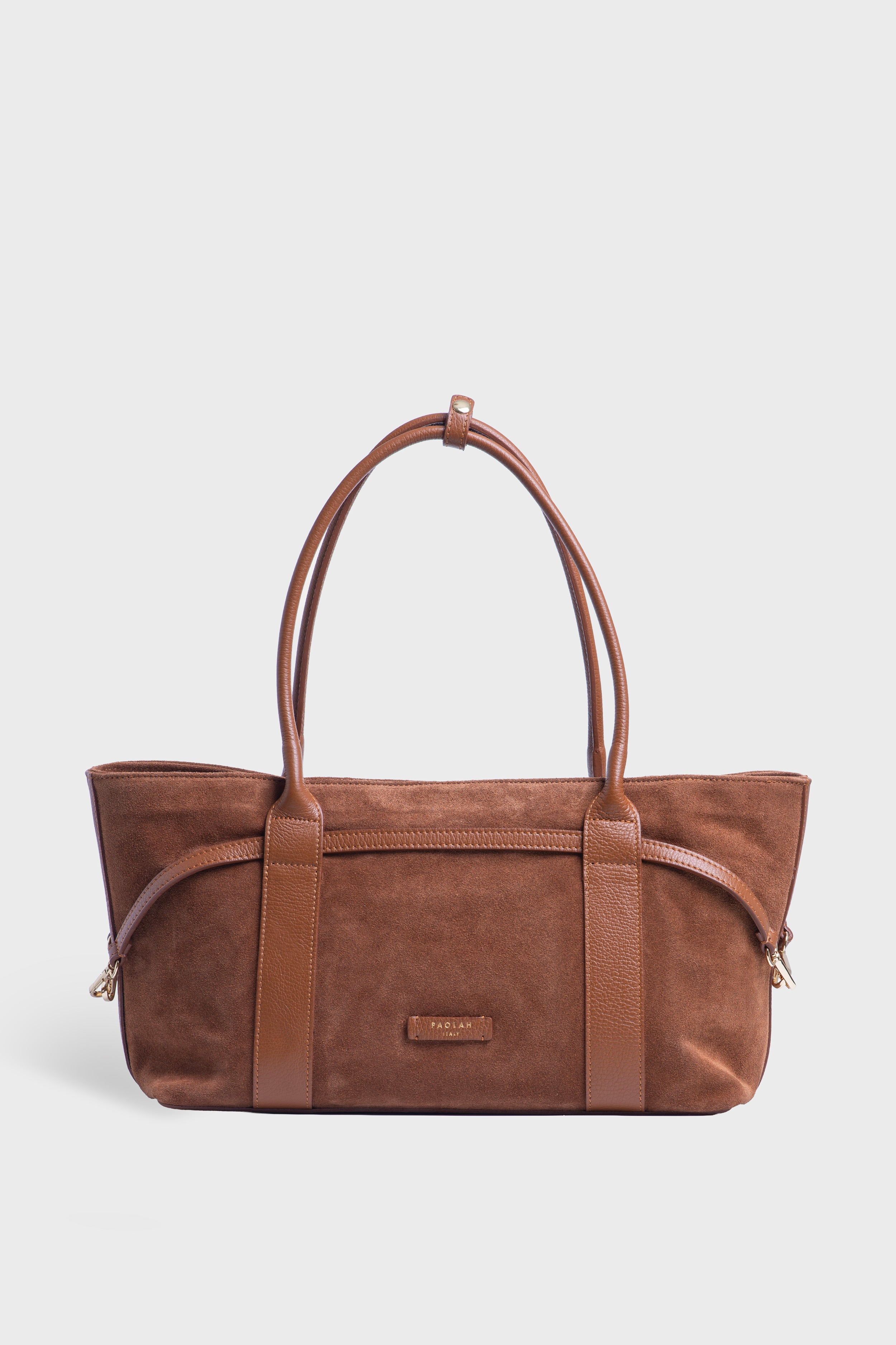 Camilla Cognac Suede Tote