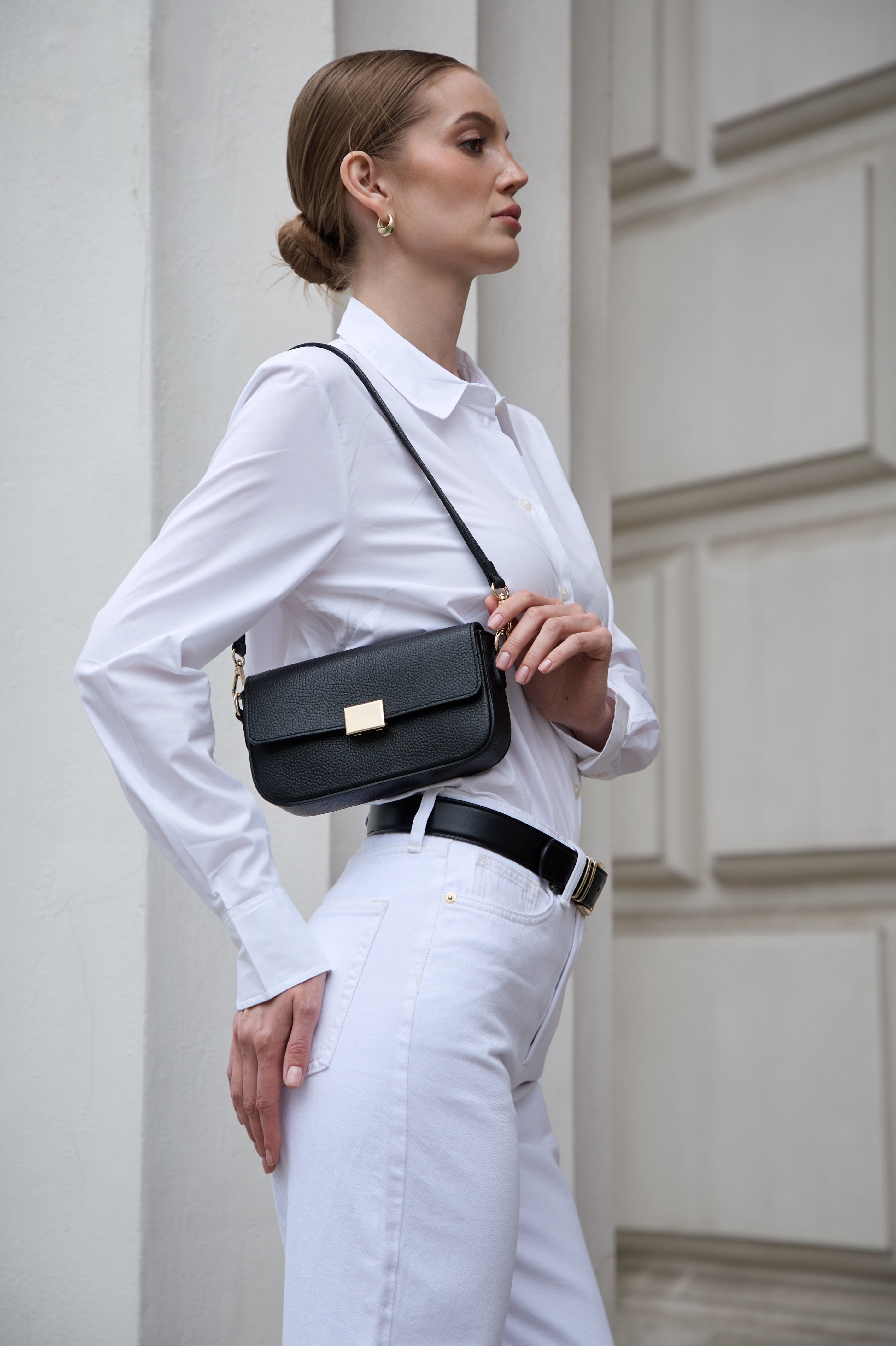 Bianca Black Shoulder Bag