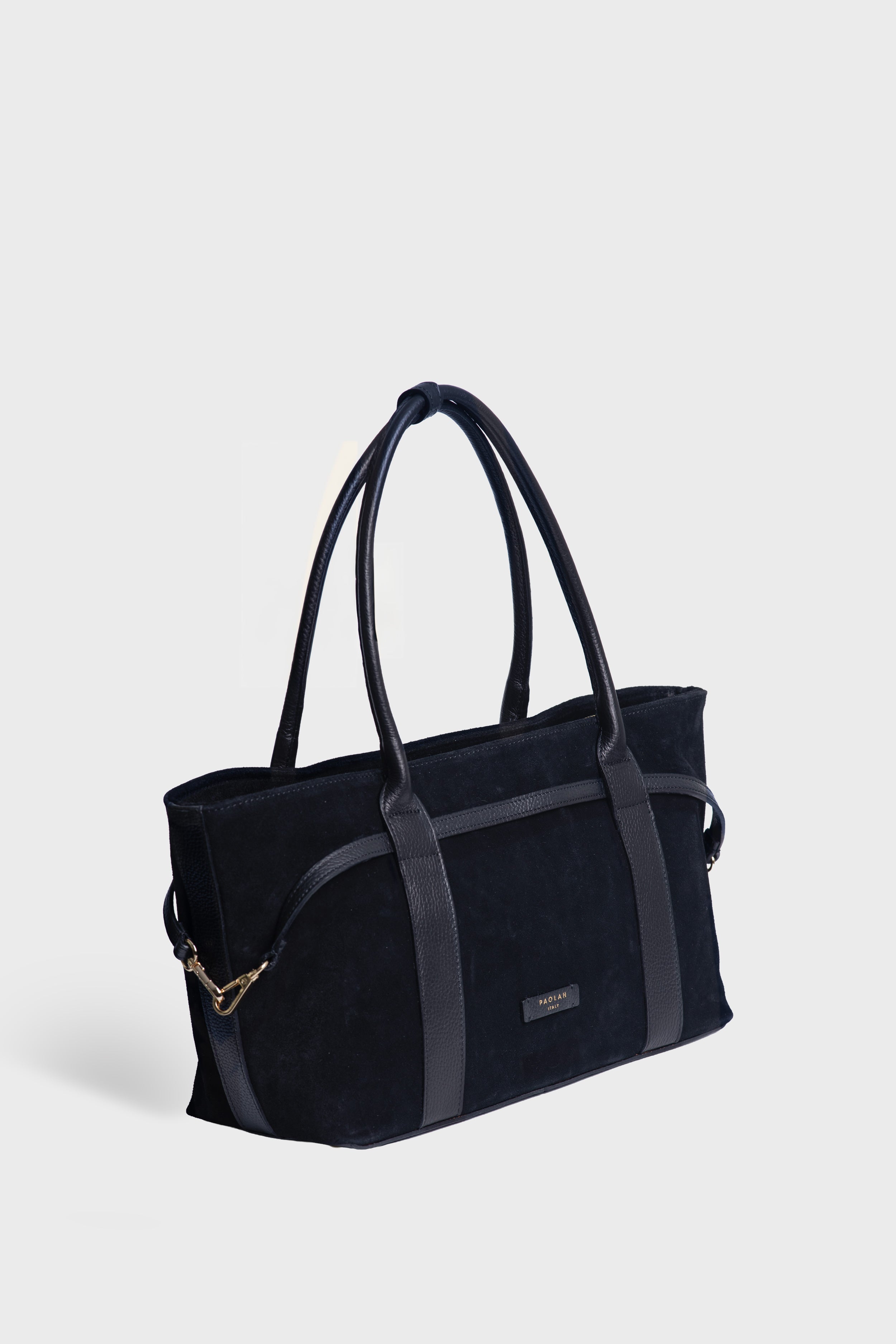 Camilla Black Suede Tote