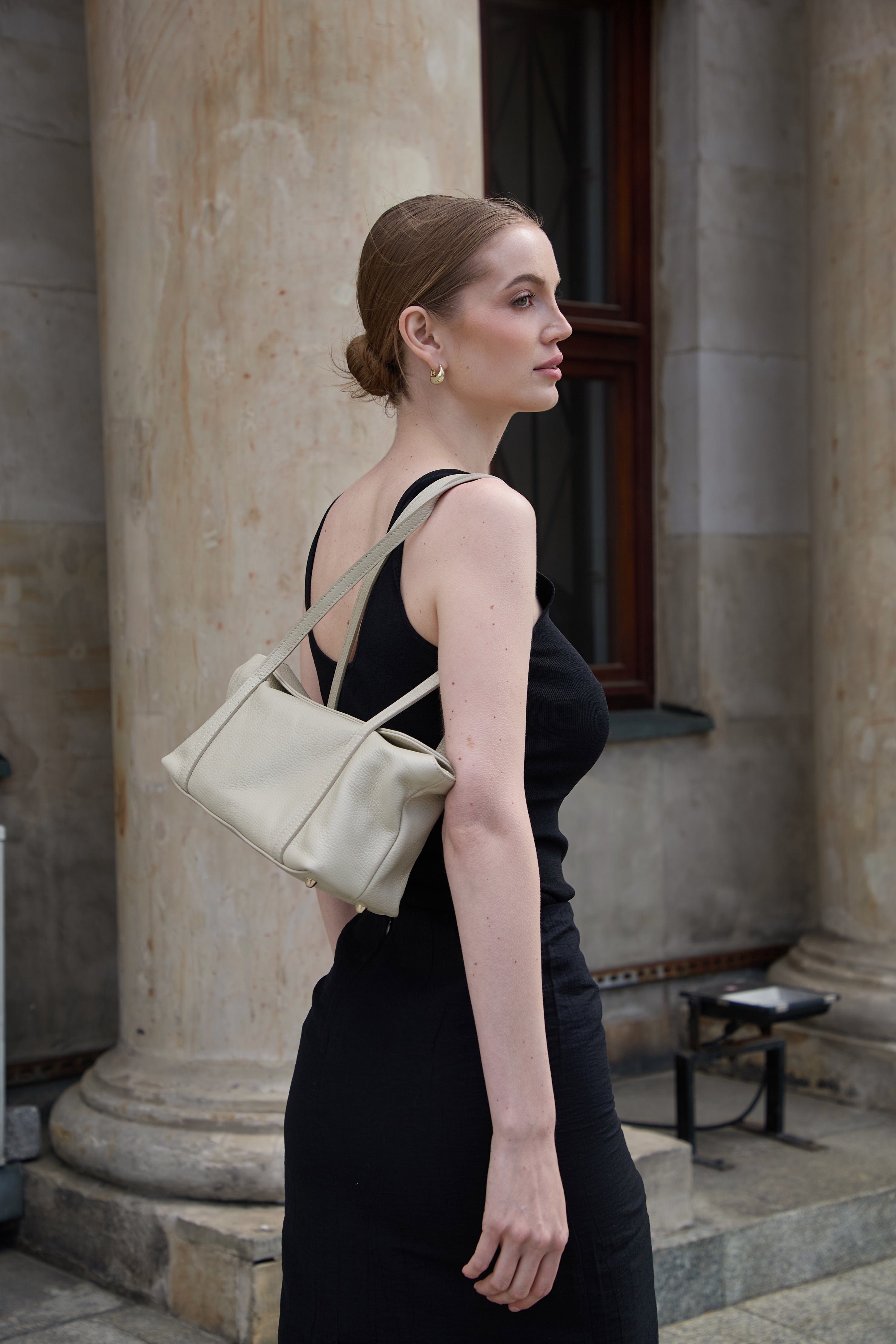 Livia Sand Shoulder Bag